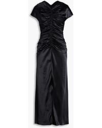 TOVE - Aubree Ruched Silk-satin Maxi Dress - Lyst