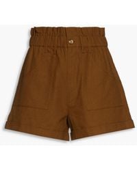 Ba&sh - Luce Gathered Cotton Shorts - Lyst