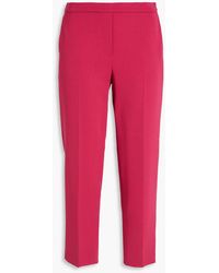 Theory - Treeca Cropped Crepe Tapered Pants - Lyst