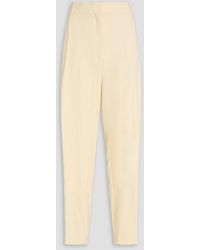 TOTEME - Pleated Crepe Straight-Leg Pants - Lyst