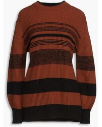 Proenza Schouler - Lofty Striped Ribbed Cotton And Cashmere-blend Sweater - Lyst