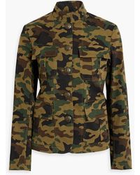Nili Lotan - Cambre jacke aus twill aus einer baumwollmischung mit camouflage-print - Lyst