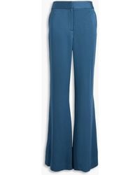 Veronica Beard - Lebone Crepe-satin Flared Pants - Lyst