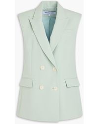 Veronica Beard - Becca double-breasted crepe vest - Lyst