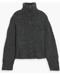 IRO - Ilany Ribbed-knit Half-zip Sweater - Lyst
