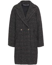 IRO Trish Double-breasted Tweed Coat Black