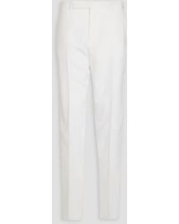 Emporio Armani - Cotton And Silk-blend Jacquard Pants - Lyst