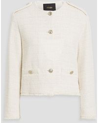 Maje - Metallic Cotton-Blend Tweed Jacket - Lyst