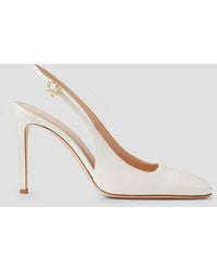 Gianvito Rossi - Christina 100 Leather Slingback Pumps - Lyst