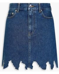 JW Anderson - Laser-cut Denim Mini Skirt - Lyst