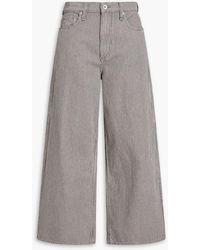 Rag & Bone - Hoch sitzende cropped jeans "serena" mit weitem bein und streifen - Lyst