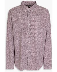 Michael Kors - Printed Cotton-blend Poplin Shirt - Lyst
