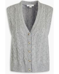 Vince - Cable-Knit Wool-Blend Vest - Lyst
