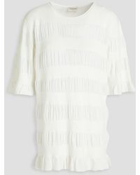 By Malene Birger - Eurya Gathered Ribbed-knit Top - Lyst