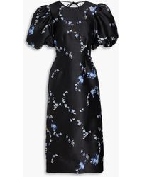 ワンピース Ganni Overdyed Heavy Denim Open-Back Midi Dress Purple Ganni Denim Midi Dress With Open Back in Purple | Lyst Australia