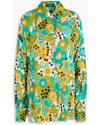 Dolce & Gabbana - Floral-print Silk-blend Shirt - Lyst