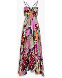 CAMILLA - Printed Silk Crepe De Chine Maxi Dress - Lyst