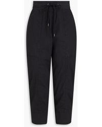 James Perse - Cropped Stretch Cotton-poplin Tapered Pants - Lyst