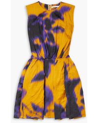 Jason Wu - Printed Crinkled-sateen Mini Dress - Lyst