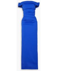 Maticevski - Assertion Off-the-shoulder Ruched Stretch-crepe Gown - Lyst