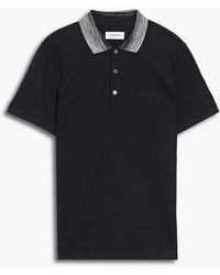 Missoni - Embroidered Space Dye-trimmed Cotton-piqué Polo Shirt - Lyst