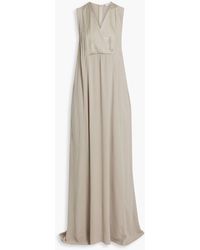 Brunello Cucinelli - Sequin-embellished Silk Crepe De Chine Maxi Dress - Lyst