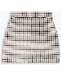 See By Chloé - Checked Wool-blend Tweed Mini Skirt - Lyst