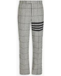 Thom Browne - Hose aus woll-tweed mit glencheck-muster und streifen - Lyst
