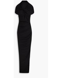 Nicholas - Charmaine Twist-front Stretch-crepe Hooded Gown - Lyst