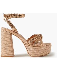 Gianvito Rossi - 110 Braided Leather Platform Sandals - Lyst