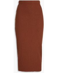 Enza Costa - Ribbed-knit Midi Skirt - Lyst