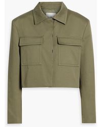 Anine Bing - Dayton Cropped Cotton-Twill Jacket - Lyst
