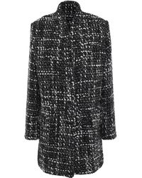 IRO Golden Bouclé-tweed Coat Black