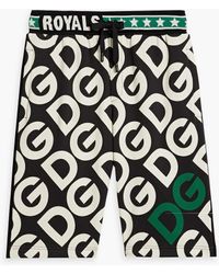 Dolce & Gabbana - Logo-print French Cotton-terry Drawstring Shorts - Lyst