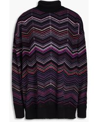 Missoni - Brushed Wool-blend Jacquard-knit Turtleneck Sweater - Lyst
