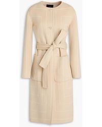 JOSEPH - Scheffer Striped Wool And Silk-blend Coat - Lyst
