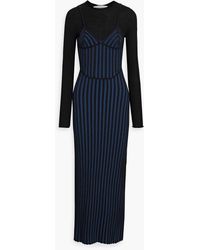 Dion Lee - Layered Ribbed Wool-blend Maxi Dress - Lyst