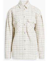 IRO - Louana Metallic Checked Tweed Shirt Jacket - Lyst