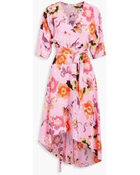 Diane von Furstenberg - Eloise Asymmetric Floral-print Crepe De Chine Wrap Dress - Lyst