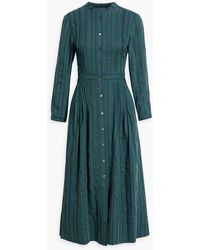 Iris & Ink - Georgina Striped Lyocell-blend Jacquard Midi Shirt Dress - Lyst