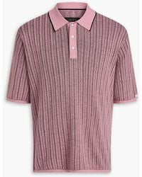 Rag & Bone - Poloshirt "harvey" aus einer gerippten baumwollmischung - Lyst