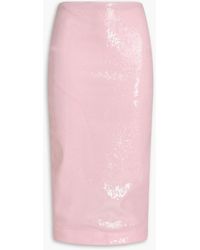 ROTATE BIRGER CHRISTENSEN - Sequined Tulle Midi Pencil Skirt - Lyst