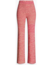 REMAIN Birger Christensen - Soleima Marled Ribbed-knit Flared Pants - Lyst