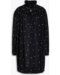 Three Graces London - Antoinette Polka-dot Cotton Mini Dress - Lyst