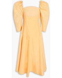 Rejina Pyo - Celeste Gathered Organic Cotton-poplin Midi Dress - Lyst