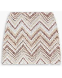Missoni - Sequined Crochet-knit Mini Skirt - Lyst