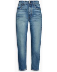 Rag & Bone - Nina hoch sitzende cropped jeans mit schmalem bein in ausgewaschener optik - Lyst