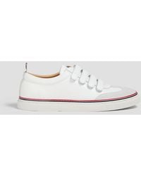 Thom Browne - Leather And Suede Sneakers - Lyst