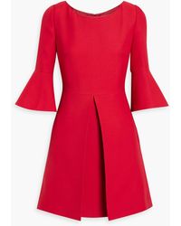 Valentino Garavani - Wool And Silk-blend Crepe Mini Dress - Lyst