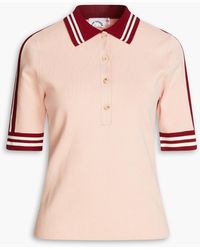 The Upside - Fleur Saasha Striped Cotton-blend Polo Shirt - Lyst